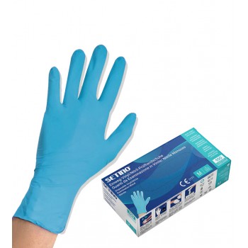 Vitrilové rukavice SETINO 6 g , modré (100 ks/bal)