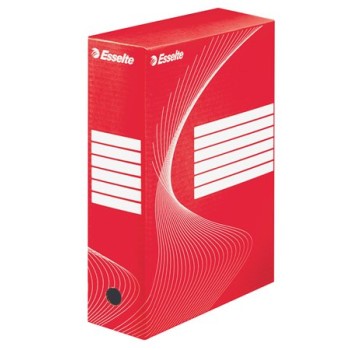 Boîte de classement, A4, 100 mm, en carton, ESSELTE "Boxycolor", rouge