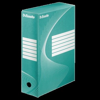 Boîte de classement, A4, 100 mm, en carton, ESSELTE "Boxycolor", vert