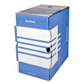 Boîte de classement, A4, 200 mm, en carton, DONAU, bleu