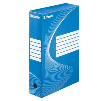 Boîte de classement, A4, 80 mm, en carton, ESSELTE "Boxycolor", bleu