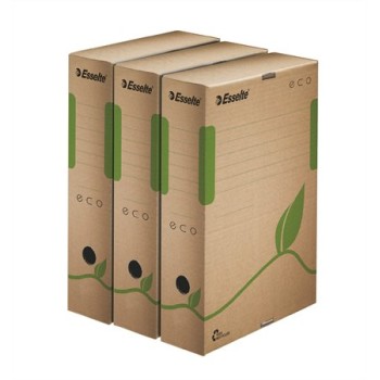 Boîte de classement, A4, 80 mm, carton recyclé, ESSELTE "Eco", brun