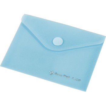 Porte-documents A6, PP, brevet, 160 microns, PANTA PLAST, bleu pastel