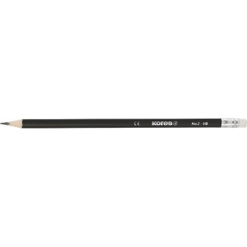 Crayon graphite avec gomme, HB, triangulaire, KORES