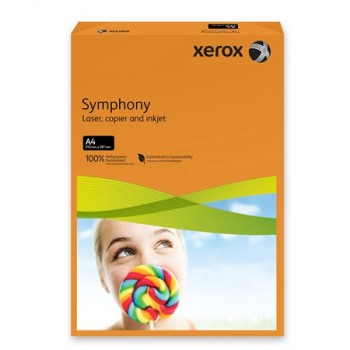 Papier copie, couleur, A4, 80 g, XEROX "Symphony", orange (intensif)