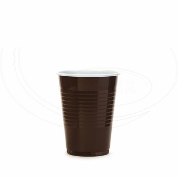 Kávový pohár (PP) hnedo/biely O70mm 180ml [15 ks]