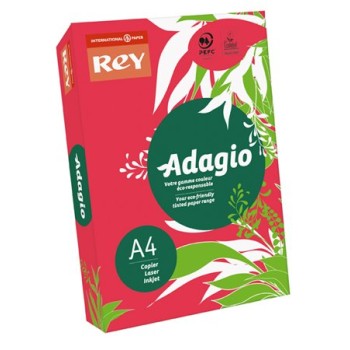 Papier pour photocopieuse, couleur, A4, 80 g, REY "Adagio", rouge intensif