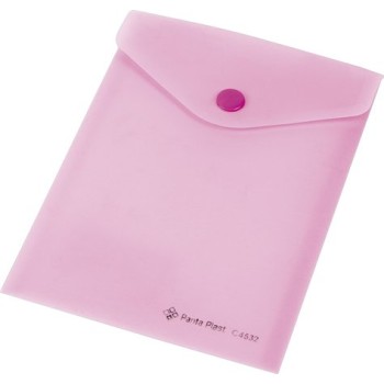 Porte-documents A7, PP, brevet, 160 microns, PANTA PLAST, rose pastel