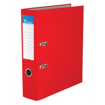 Organiseur de documents, 75 mm, A4, PP/carton, VICTORIA OFFICE, "Basic", rouge