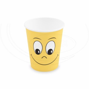 Papierový pohár SMILING FACE 280 ml, M (O 80 mm) [10 ks]
