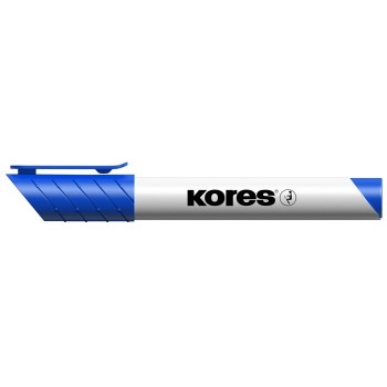 Marqueur pour tableaux blancs et de conférence, 1-3 mm, conique, KORES "K-Marker", bleu
