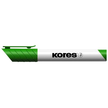 Marqueur pour tableaux blancs et de conférence, 1-3 mm, conique, KORES "K-Marker", vert