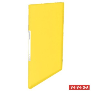 Chemise de présentation, 20 pochettes, A4, ESSELTE "Vivida", jaune