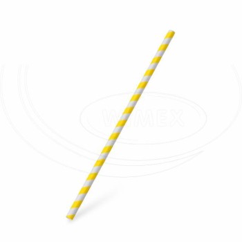 Slamka papierová JUMBO žltá špirála 20 cm, O 6 mm [25 ks] ST2212279
